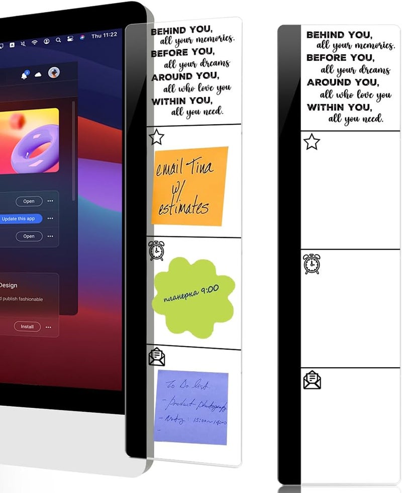 HTBIG Computer Monitor Memo Board Within You Logo Decor Monitor Message Board Sticky Notes Office Desk Accessories for Send Family Members Office Friends and Colleagues Gifts - Image 1